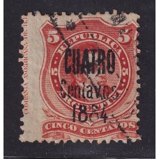 ARGENTINA 1884 GJ 76 ESTAMPILLA USADA U$ 8